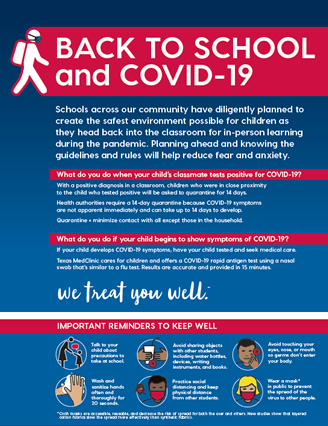 Back to School and COVID-19 - Urgent Care Clinic - Texas MedClinic