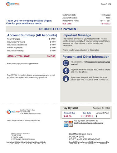 BestMed Texas Invoices - Texas MedClinic